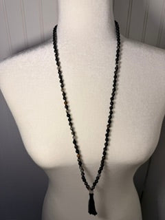 Black Tourmaline Spiritual Tech Mala | Protection, Grounding & Energetic Balance