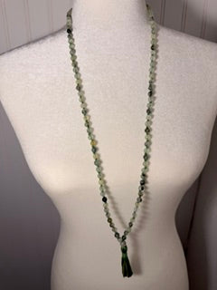Prehnite Spiritual Tech Mala | Intuition, Healing & Inner Harmony