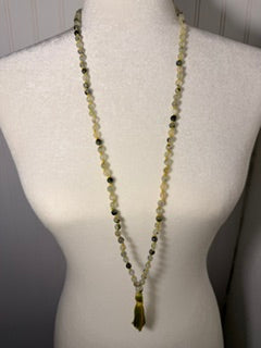 Prehnite Spiritual Tech Mala | Intuition, Healing & Inner Harmony